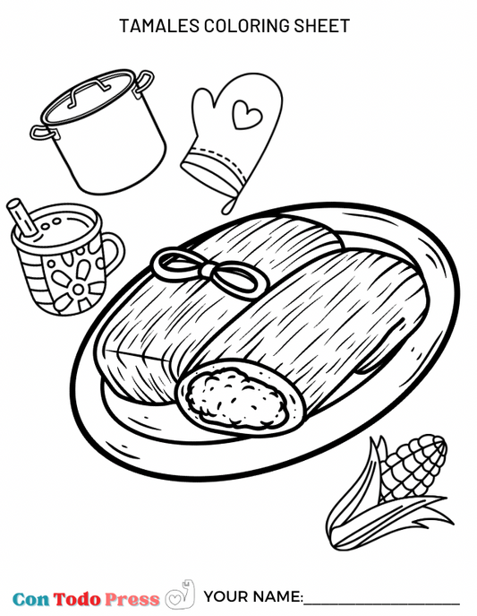 Tamales Coloring Sheet